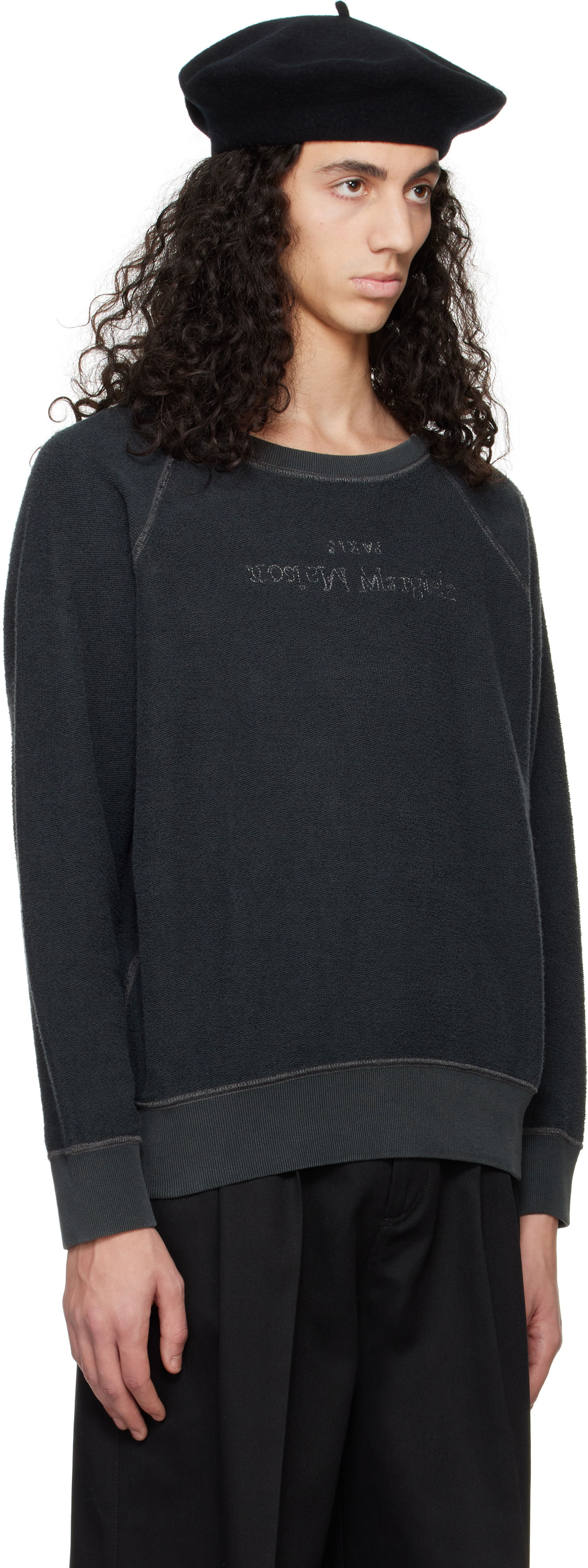 Sweater Maison Margiela Maison Margiela Cotton Sweatshirt Svart | S50GU0228 M25021, 1