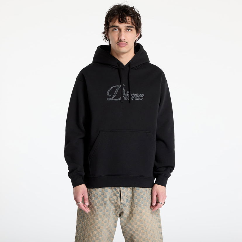 Sweatshirt Dime Cursive Logo Hoodie Svart | DIME2SP2544BLK