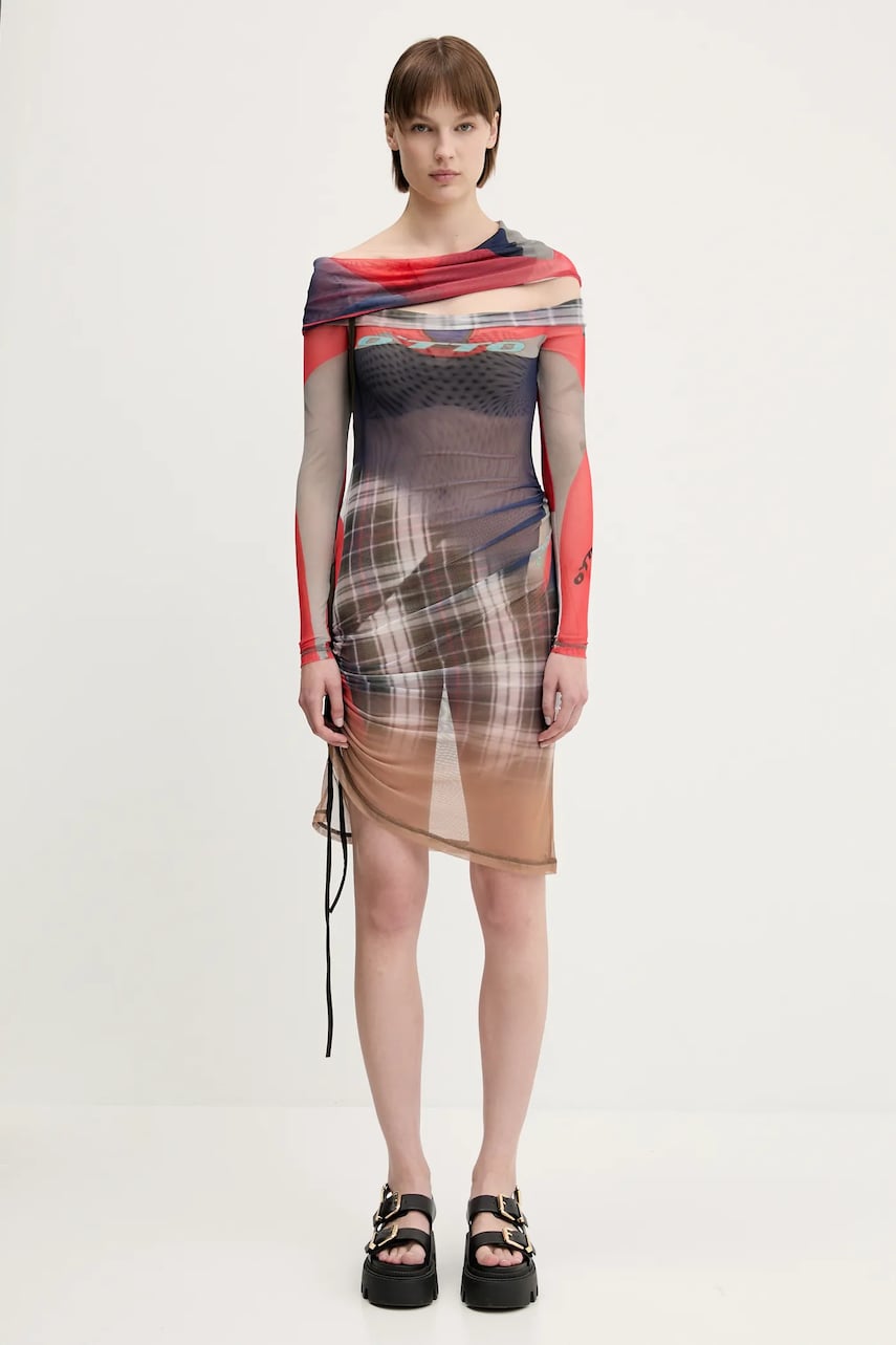 Klä Ottolinger Ottolinger Mesh Off-Shoulder Mini Dress Flerfärgad | 101.501501.01, 0