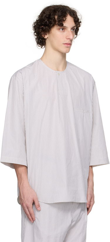 T-shirt LEMAIRE Lemaire Short Sleeve Henley Vit | TO1326 LF1409, 1