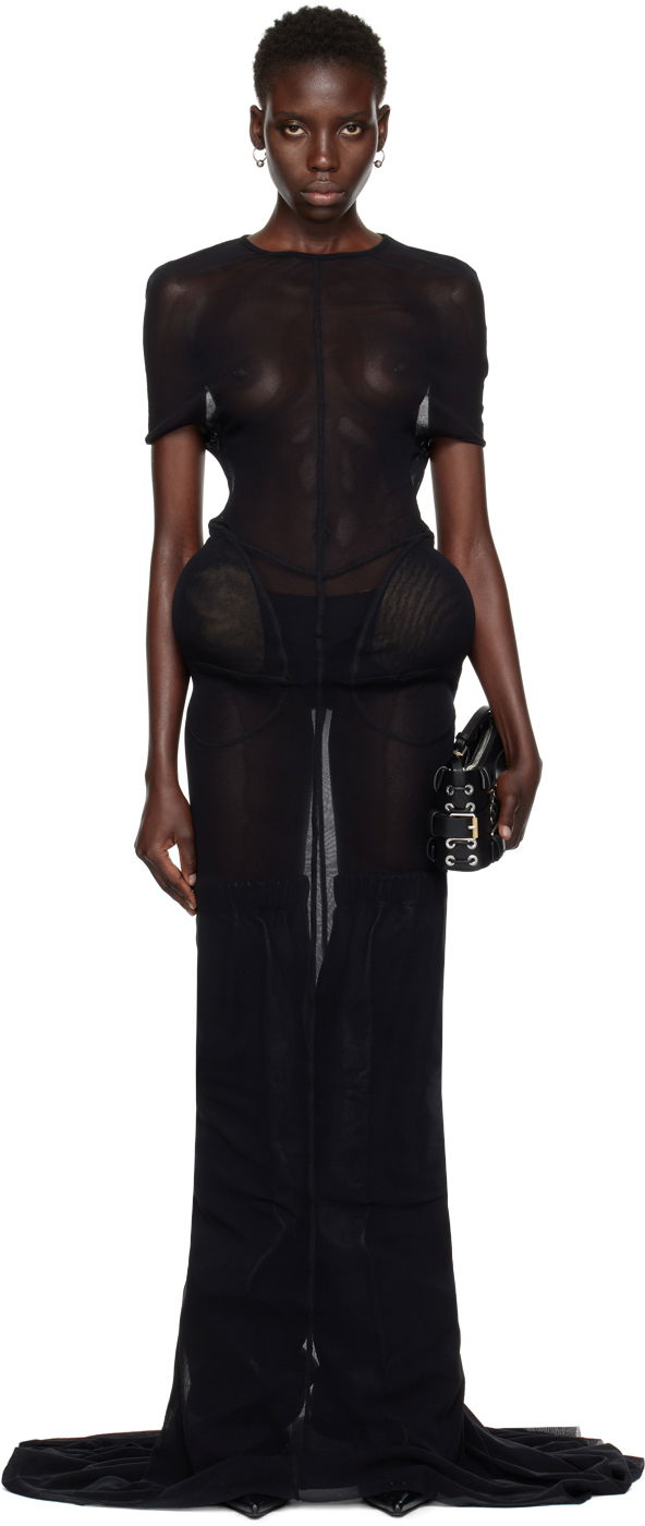 Klä Jean Paul Gaultier Jean Paul Gaultier Shayne Oliver Edition Maxi Dress Svart | 24/27-F-RO249-T001-00