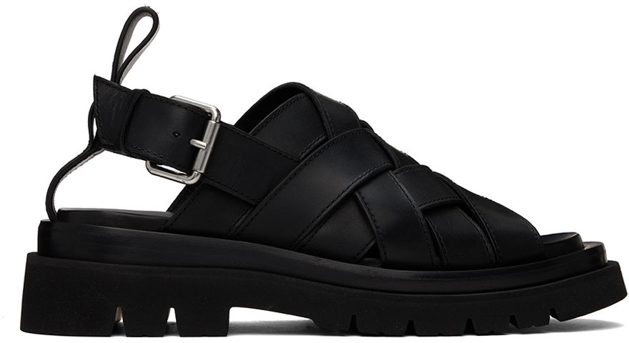 Sneakers och skor Bottega Veneta Lug Sandals "Black" Svart | 755129 VBS50, 0