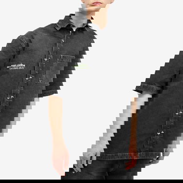 Skjorta Off-White Black Denim Bowling Shirt Svart | OMYD05AS25DEN0011350, 2