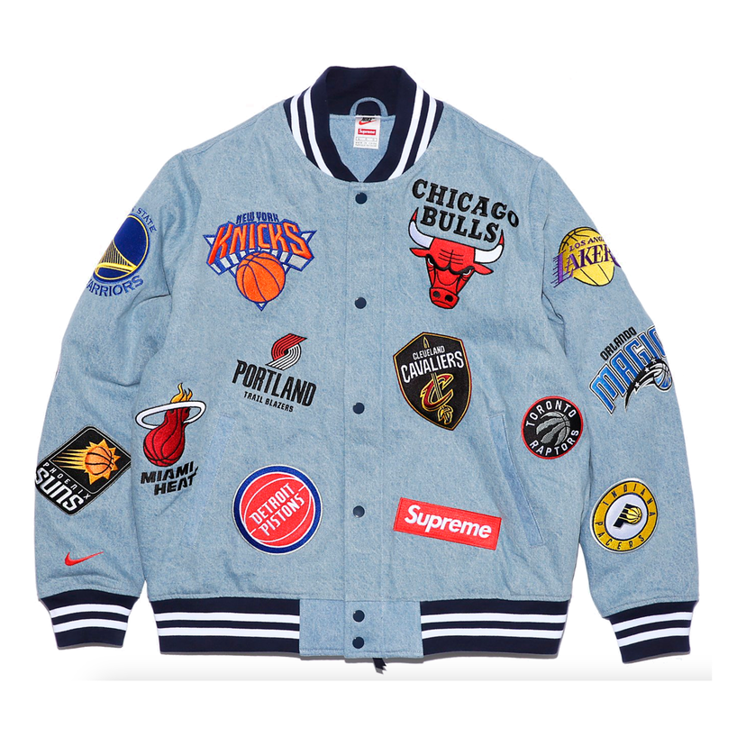 Bomberjacka Nike Supreme x NBA Denim Jacket Blå | AO3632-440