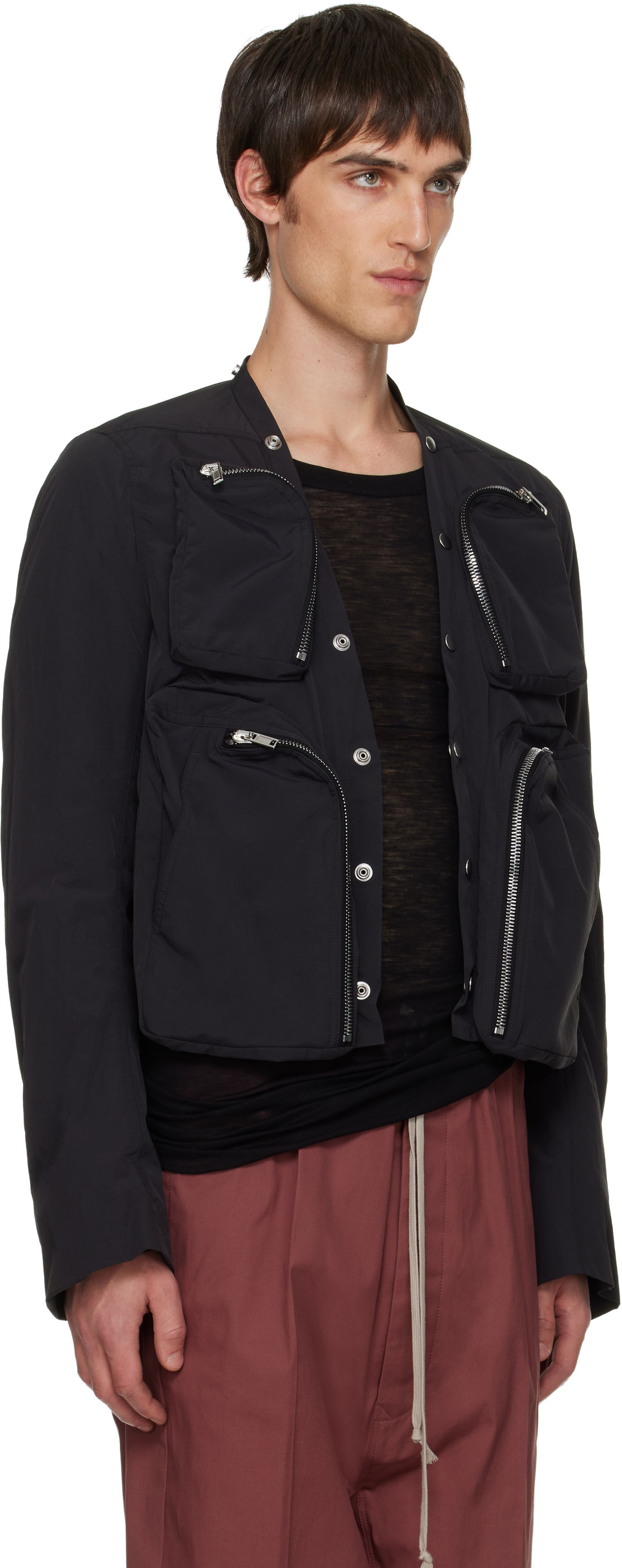 Bomberjacka Rick Owens Cargo Bomber Jacket Svart | RU02E1762 MT, 1