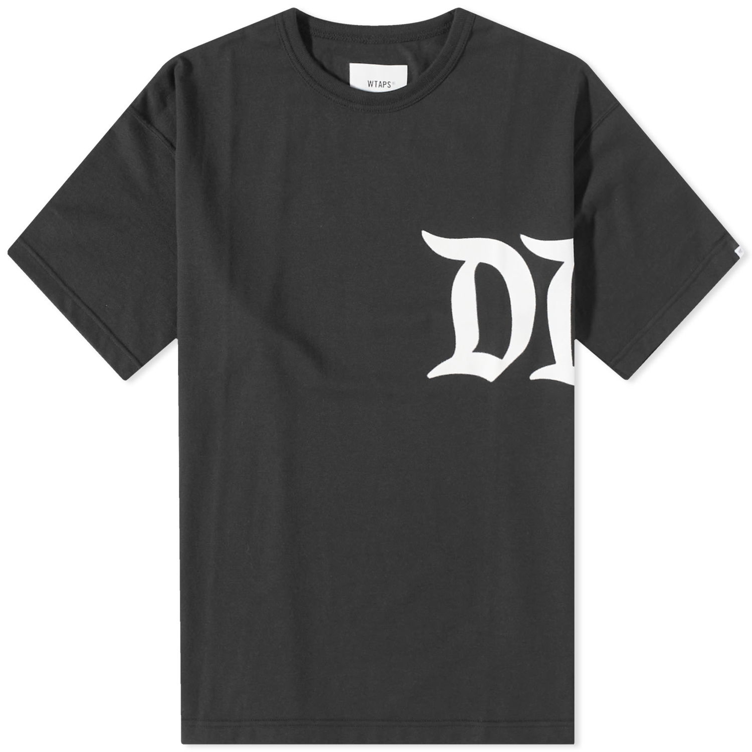 T-shirt WTAPS Design 02 SQD T-Shirt Svart | 231ATDT-CSM14-BK, 0
