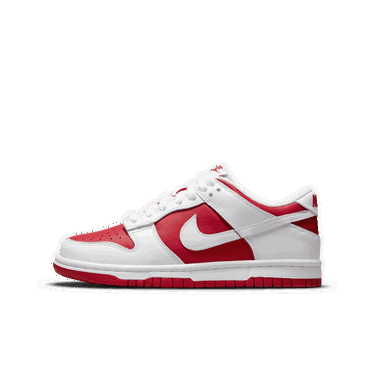 Sneakers och skor Nike Dunk Low "White University Red" GS Röd | CW1590-600, 2