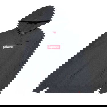 Sweatshirt Supreme Box Logo Hooded Sweatshirt "Charcoal" Svart | FW21SW35 CHARCOAL, 1