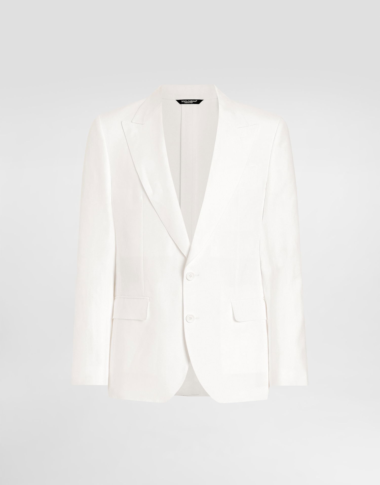 Jacka Dolce & Gabbana Dolce & Gabbana Single-Breasted Linen Jacket Vit | G2QS6TFU4MCW0111, 0