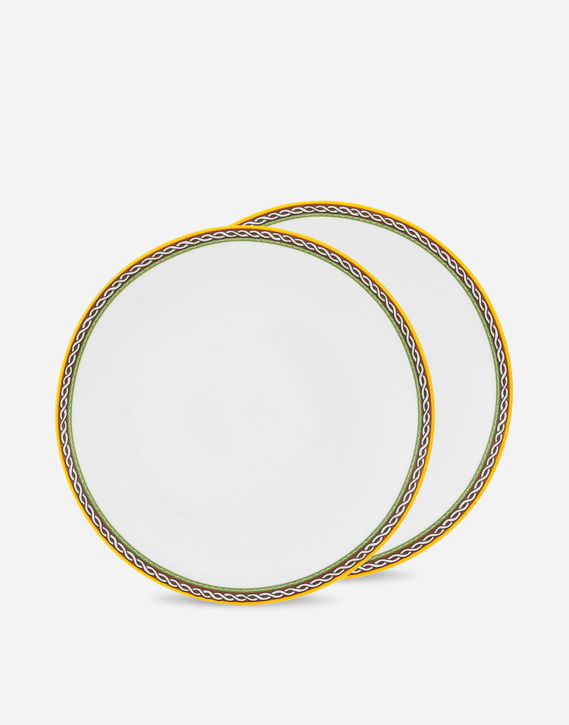 Heminredning Dolce & Gabbana Set of 2 Porcelain Dinner Plates Vit | TC0S04TCALIUC152