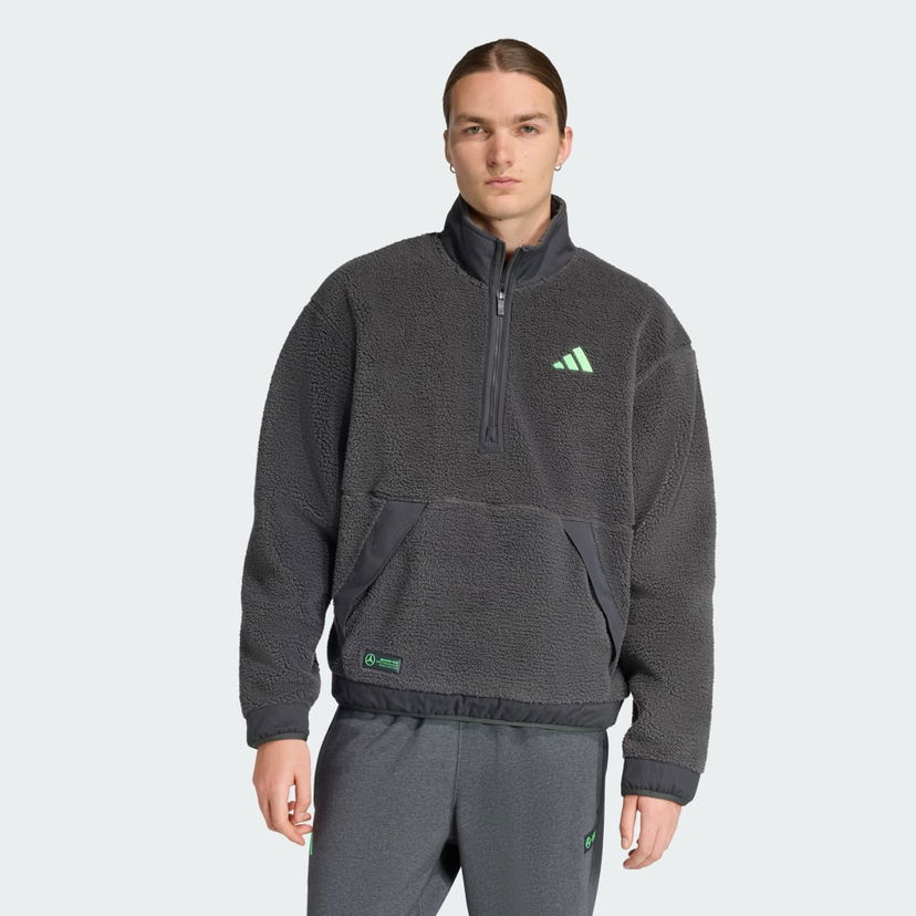 Sweatshirt adidas Performance Mercedes-AMG Petronas Formula One Team Fleece Half-Zip Sweatshirt Grå | JX8779