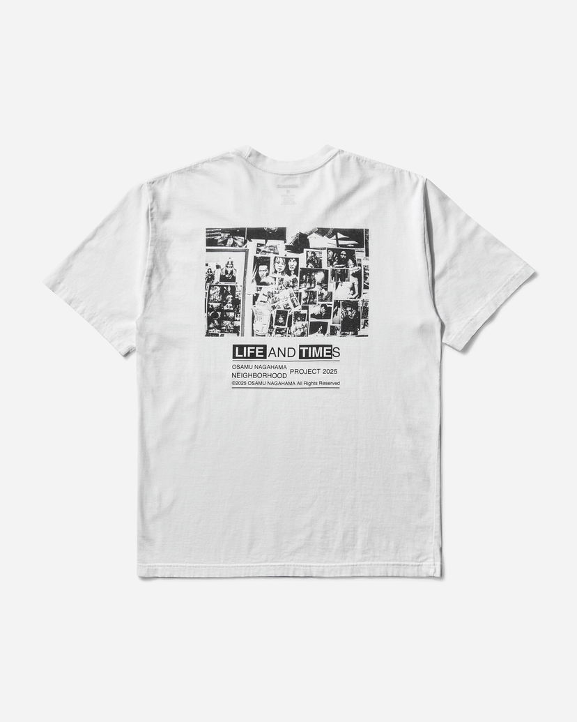 T-shirt Neighborhood Osamu Nagahama SS-4 Graphic T-Shirt Vit | 251PCNON-ST04 WH
