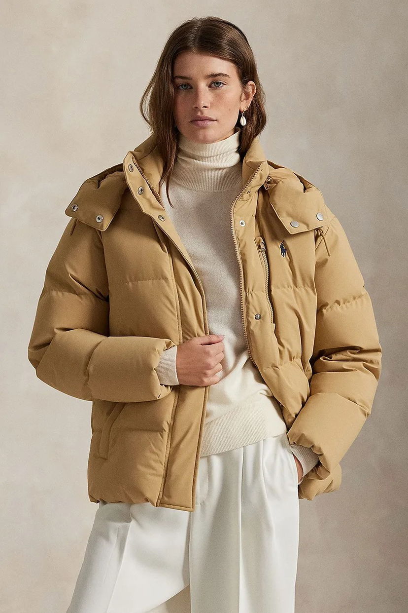 Pufferjacka Polo by Ralph Lauren Winter Matte Poly Down Puffer Jacket Beige | 211971190001