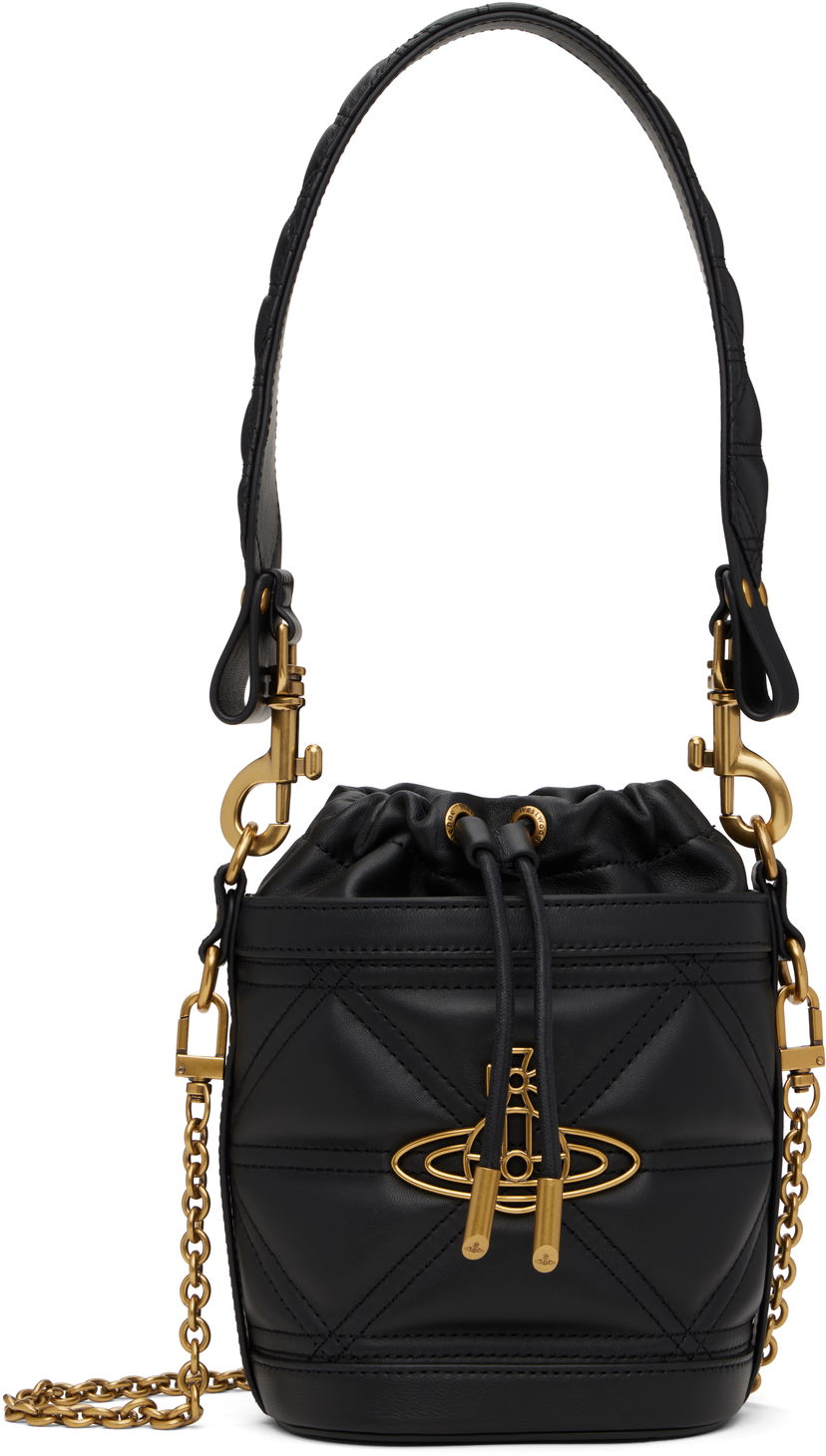 Handväska Vivienne Westwood Vivienne Westwood Kitty Small Bucket Bag Svart | 4C030009W-L006U-