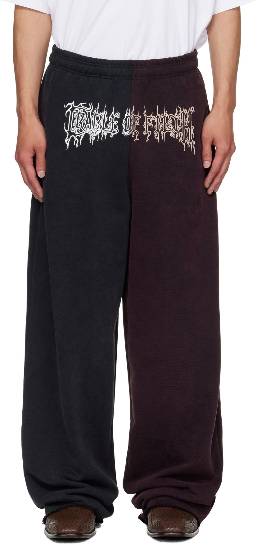 Träningsbyxor VETEMENTS Vetements Cradle of Filth Cut-Up Baggy Sweatpants Svart | UCF76SP900BR