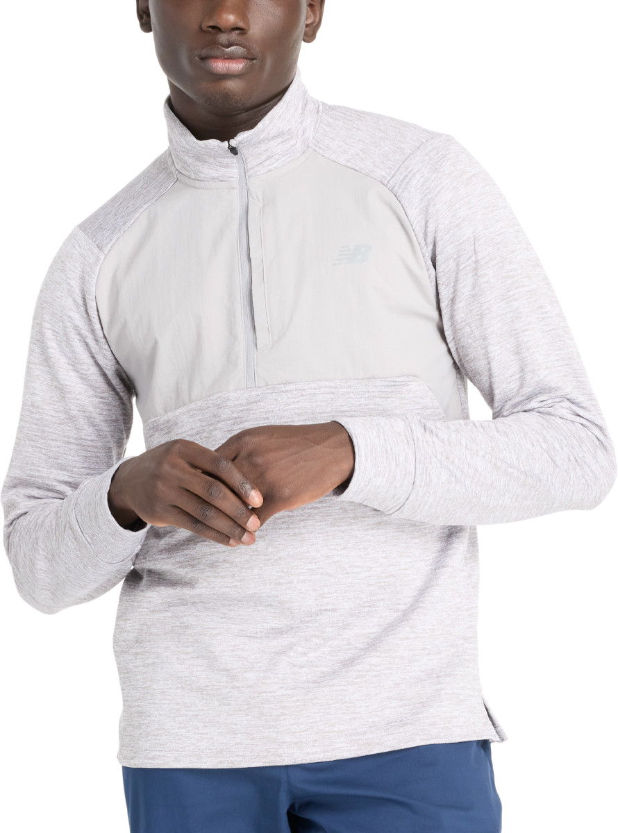 Sweatshirt New Balance Athletics Heat Grid Half-Zip Top Vit | mt43204-ag, 0