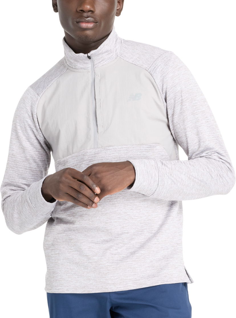Sweatshirt New Balance Athletics Heat Grid Half-Zip Top Vit | mt43204-ag