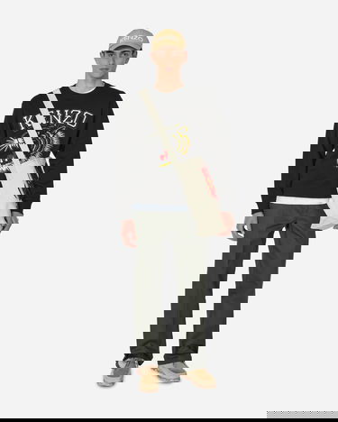 Sweater KENZO Tiger Varsity Jungle Crewneck Svart | FD65SW0494MF 99J, 3