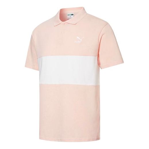 Polotröja Puma Classics Patchwork Men's T-Shirt Rosa | 532699-27
