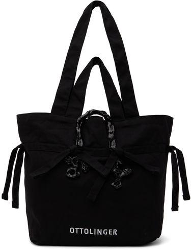 Tygpåse Ottolinger SSENSE Exclusive Tie-Detail Tote with Sculptural Charms Svart | 1702303, 0