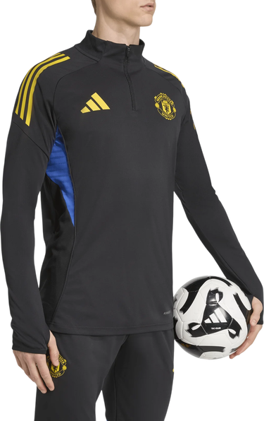 Sweatshirt adidas Originals Manchester United AEROREADY Quarter-Zip Long-Sleeve Training Top 2025/26 Svart | jp3143, 3