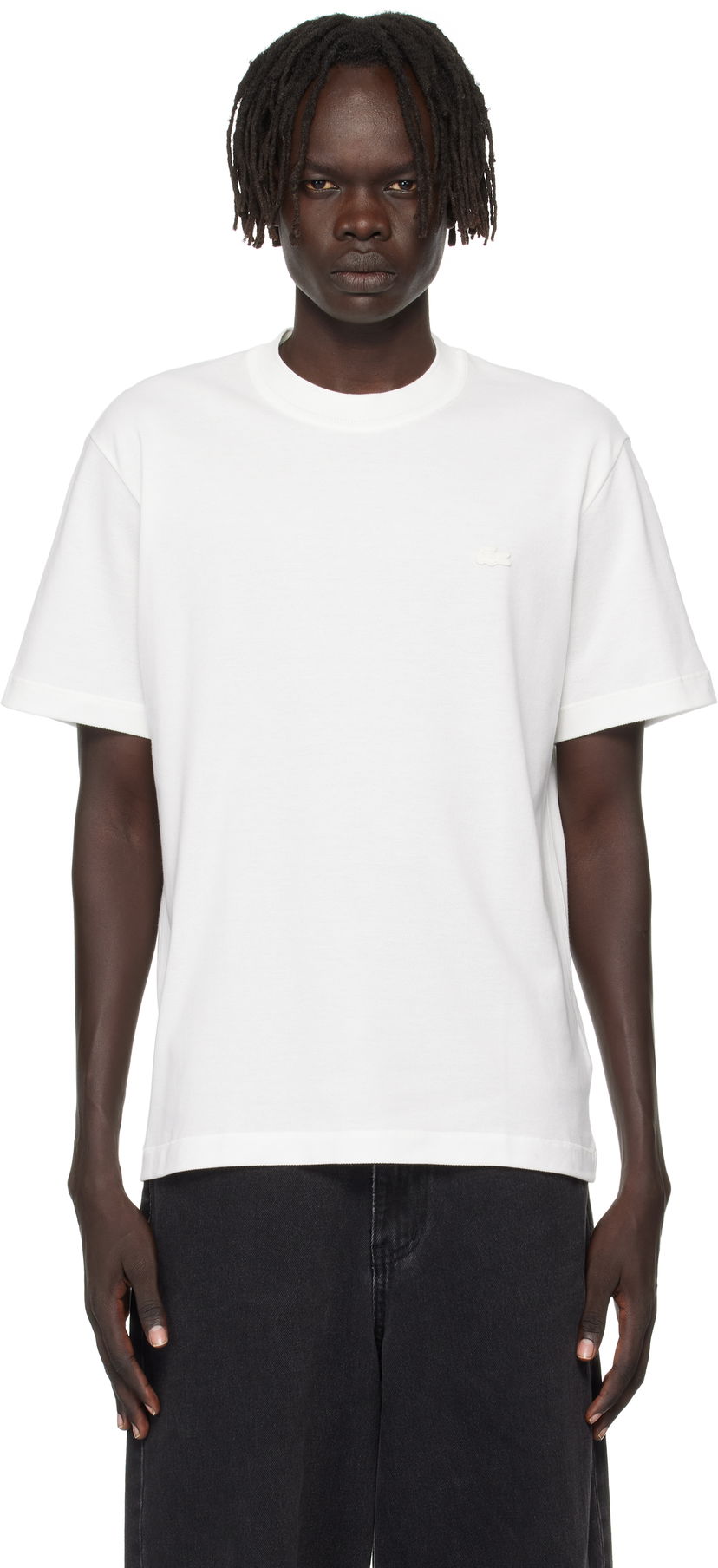 T-shirt Lacoste Lacoste Back To Work Tier 0-1 T-Shirt Vit | TH5477_70V