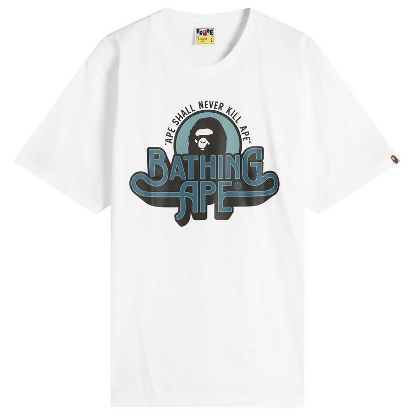 T-shirt BAPE Bathing Ape Garment Logo T-Shirt, Size Small Vit | 001TEL801048M-WHT