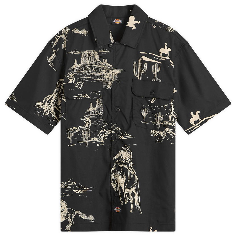 Skjorta Dickies Savage Work Shirt with Desert Print Svart | DK0A4Z7SBLK1-279
