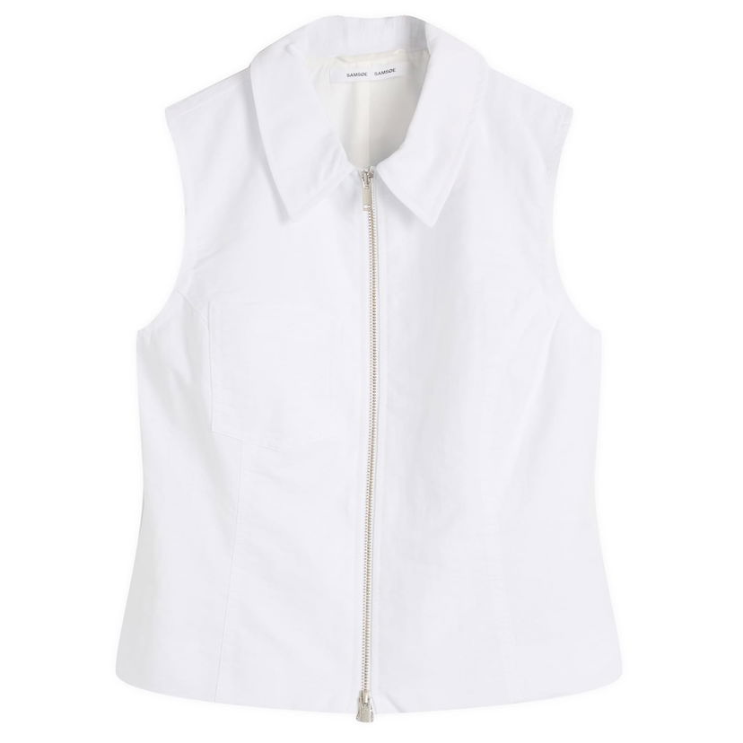 Väst Samsoe Samsoe Sariana Zip-Up Vest Vit | F25200052-110601TCX