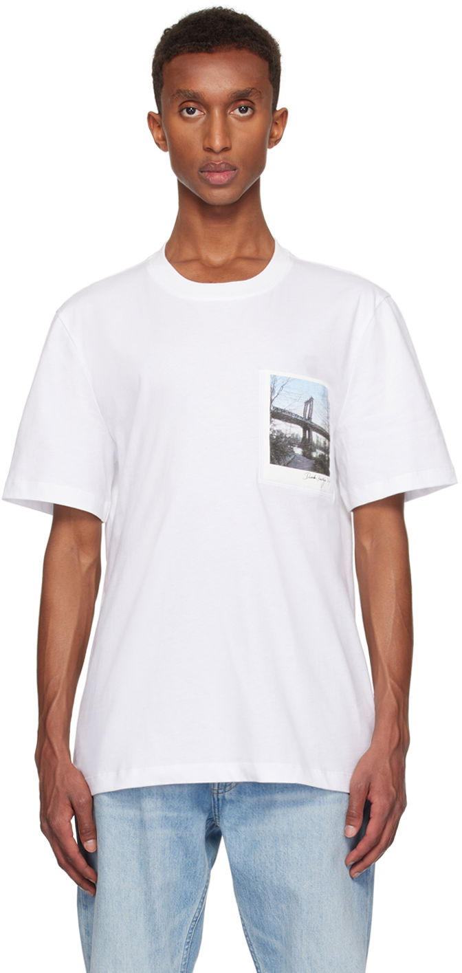 T-shirt Helmut Lang Bridge Postcard T-Shirt Vit | O06HM513