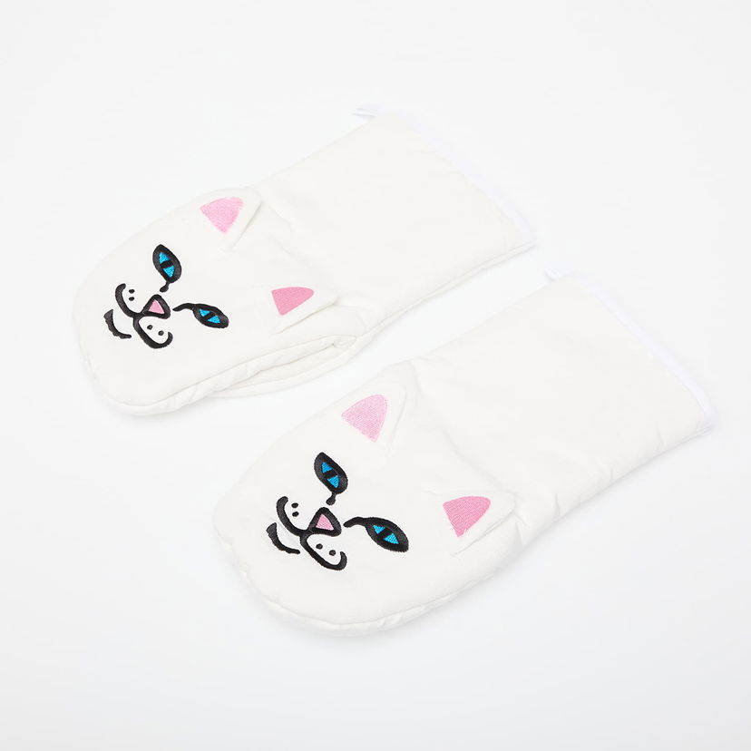Handskar RIPNDIP RIPNDIP Nermie Oven Mittens Vit | RNDSUM25221