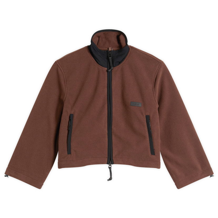 Jacka SKIMS Fleece Lounge Shrunken Zip Up Jacket Brun | ZU-ZUP-9935W-COA