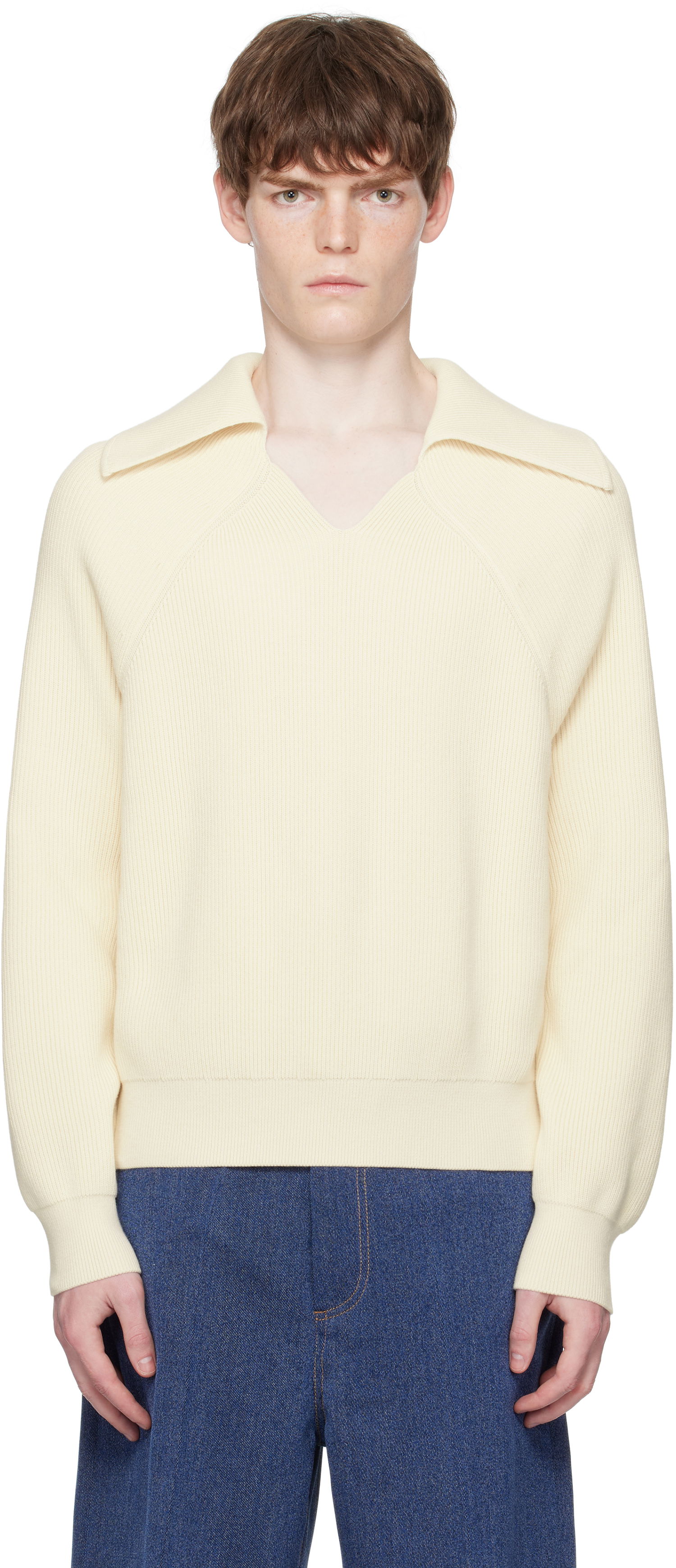 Sweater Bottega Veneta Bottega Veneta English Rib V-Neck Sweater Gul | 820504V59X09071, 0