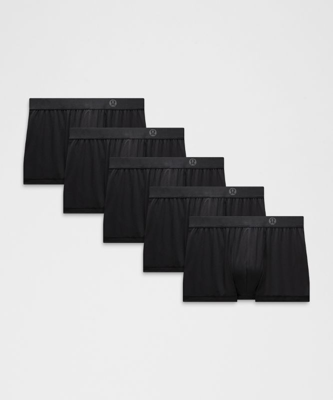Boxare lululemon Always In Motion Boxer Brief 3" 5 Pack Svart | prod20003211, 0