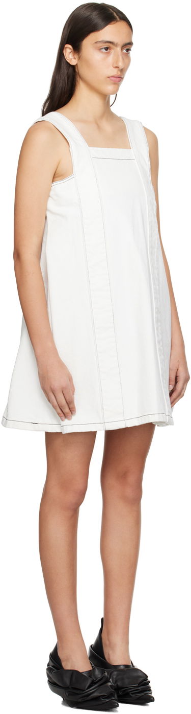Klä We11done We11done Square Neck Denim Mini Dress Vit | WD-DO3-23-381-W-IC, 1