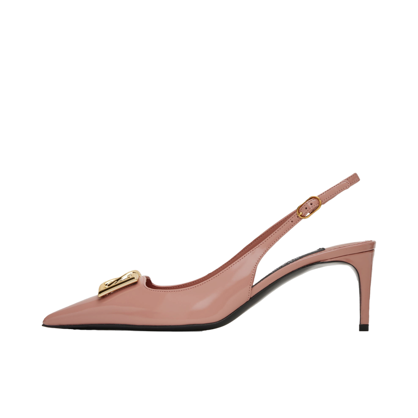 Sneakers och skor Dolce & Gabbana Dolce&Gabbana Polished Calfskin Slingback Heels Rosa | CG0894 A1037