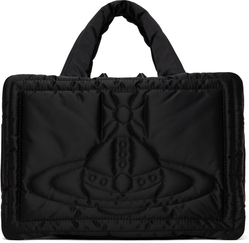 Tygpåse Vivienne Westwood Small Quilted Tote Bag Svart | 4D020005U-W011M-