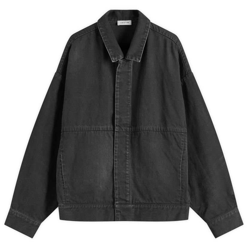 Jacka Fear of God Fear Of God Denim Trucker Jacket, Size Large Svart | FGE230-318DNM-055