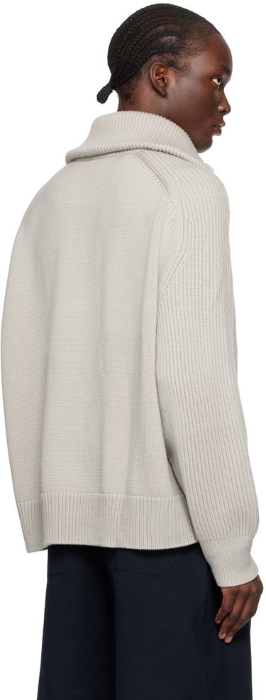 Sweater Studio Nicholson Studio Nicholson Level Half-Zip Knit Sweater Grå | LEVEL SNM - 1231, 2
