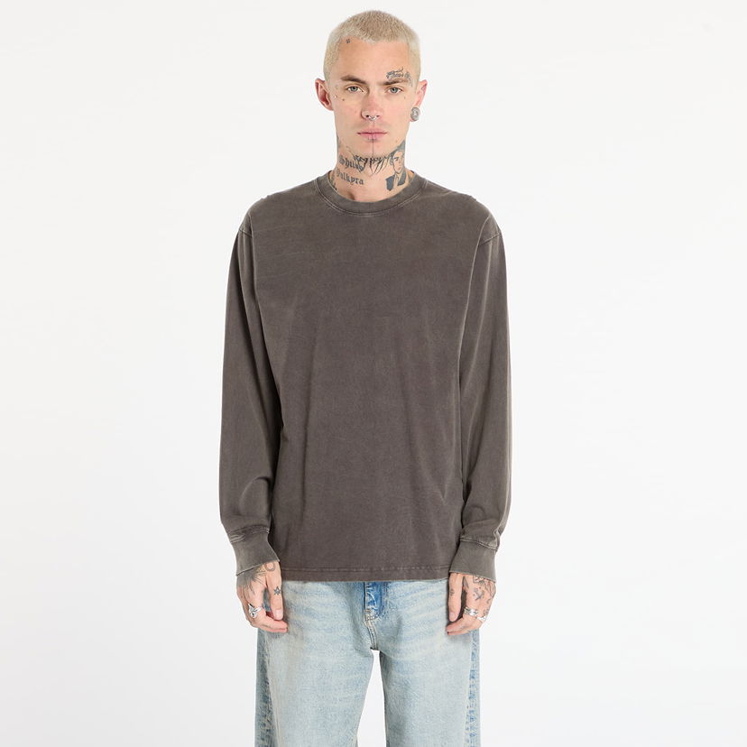 T-shirt Vans Washed Crewneck Long-Sleeve T-shirt XXL Grå | VN000PFKEMV1