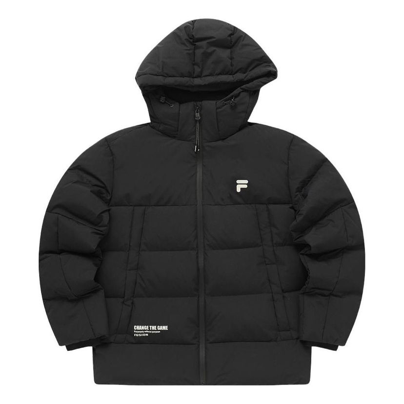 Pufferjacka FILA Fusion Hooded Down Jacket Svart | T11M341903A-BK