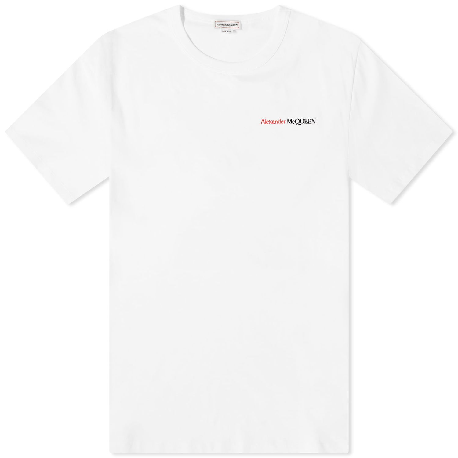 T-shirt Alexander McQueen Embroidered Logo T-Shirt Vit | 776281QXAAB-9000, 0