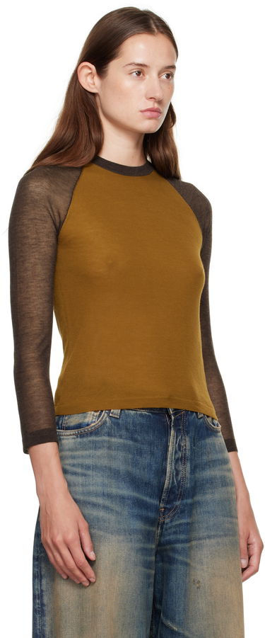 T-shirt Acne Studios Acne Studios Semi-Sheer T-Shirt Brun | A60588-, 1