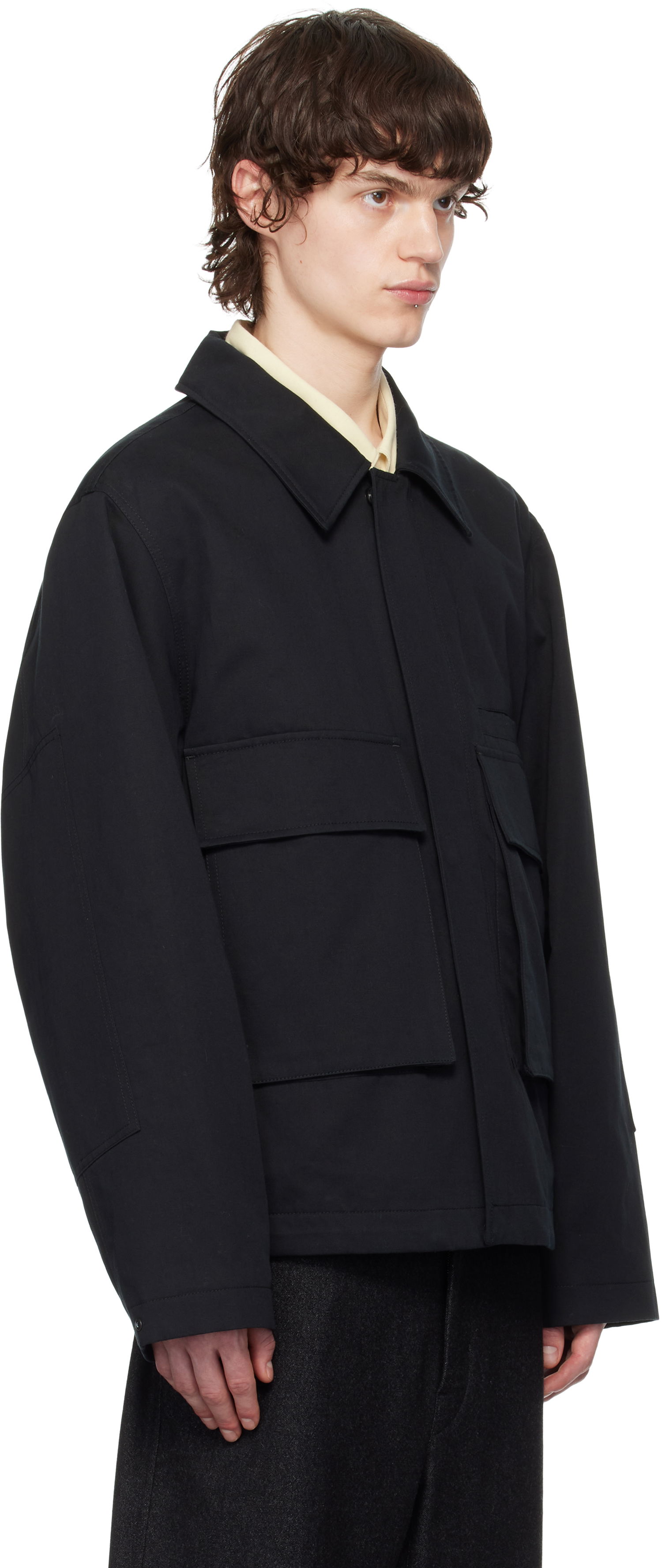 Jacka LEMAIRE Lemaire Quilted Jacket with 3D Pockets Svart | OW1108 LF1309, 1