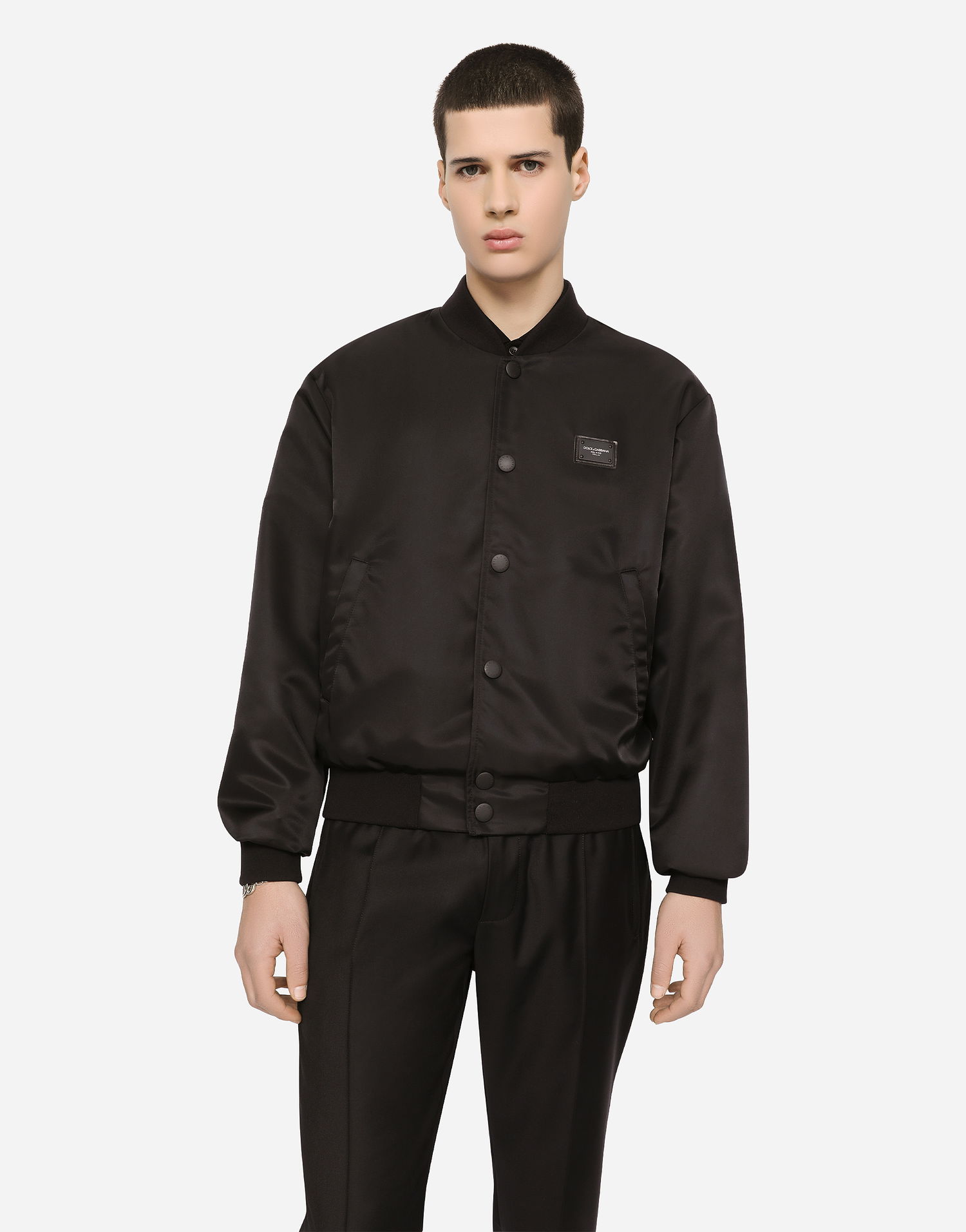 Bomberjacka Dolce & Gabbana Dolce & Gabbana Button Bomber Jacket Svart | G9VD2TFUMNQN0000, 1