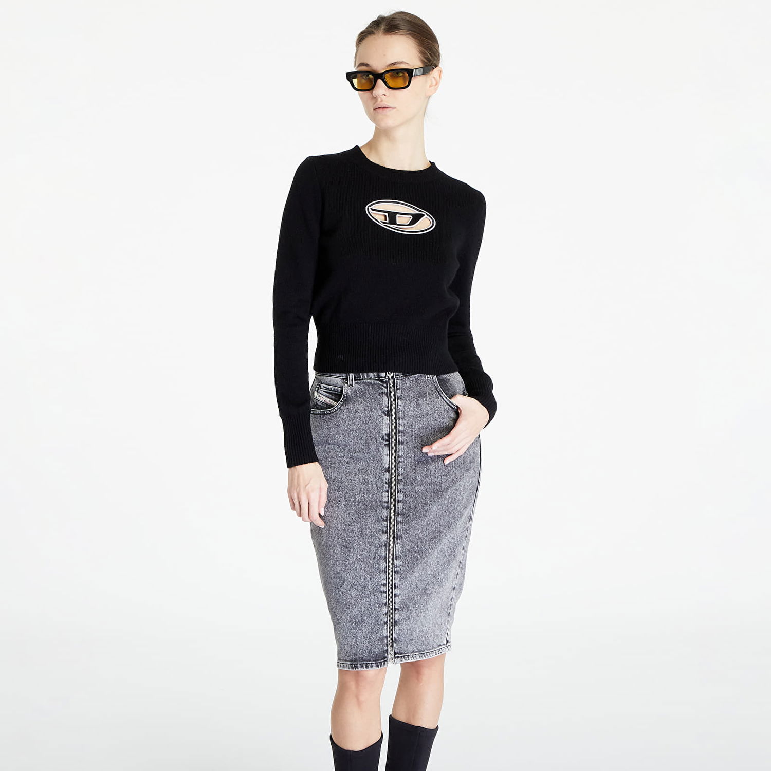 Sweater Diesel M-Areesa Knitwear Black Svart | A06712_0KCAE Black, 0