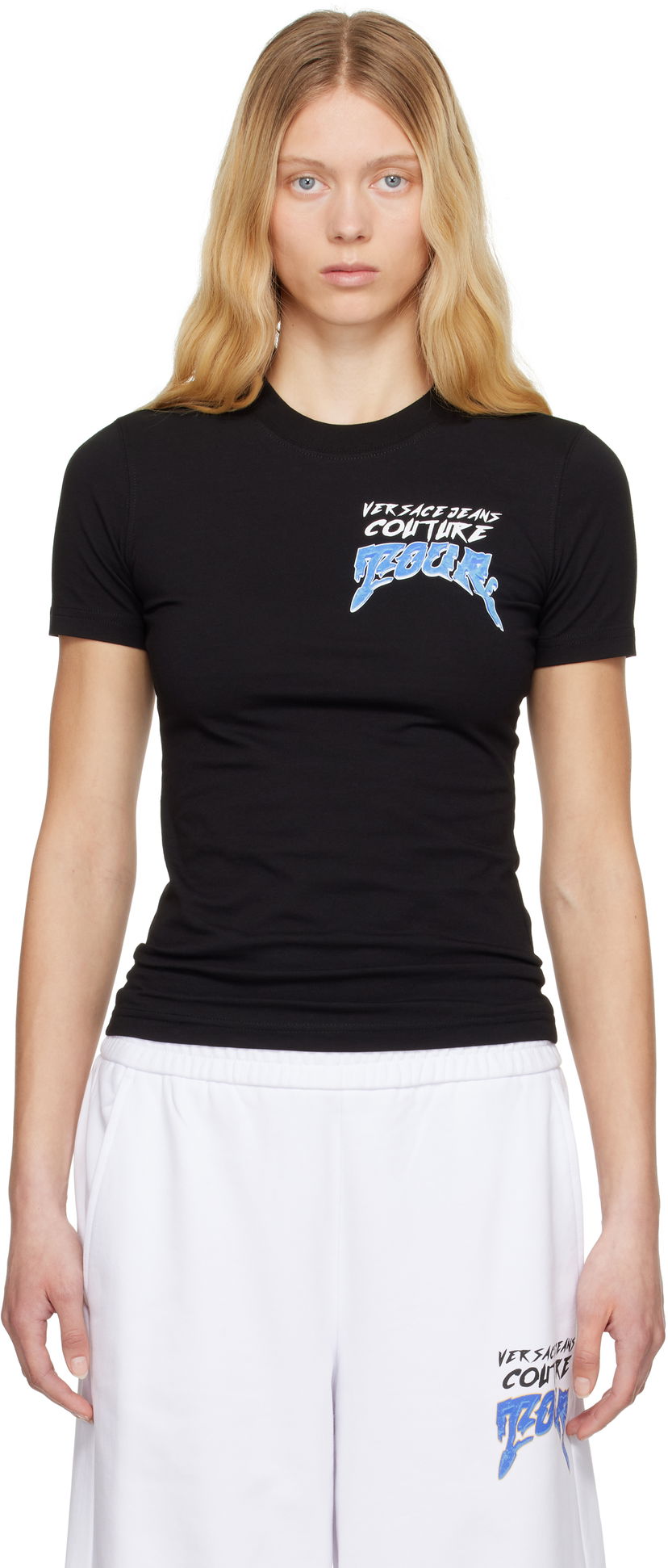 T-shirt Versace Versace Jeans Couture 'Tour' T-Shirt Svart | E78HAHC07_ECJ02C
