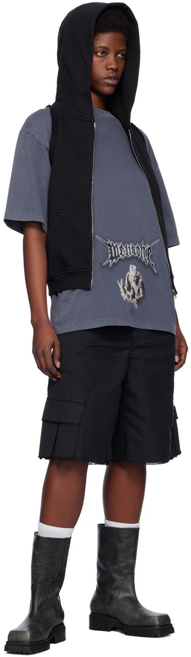 T-shirt We11done We11done Monster Graphic T-Shirt Blå | WD-TT0-24-720-U-NV, 3