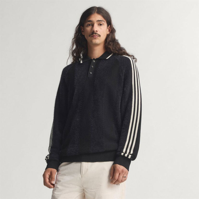 Polotröja adidas Performance Knitted Polo Shirt Svart | JX3835