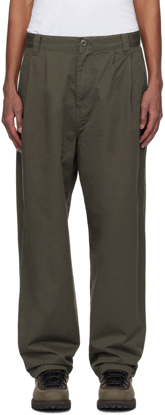 Byxor Carhartt WIP Merrick Relaxed Fit Cotton-Twill Trousers Grön | I033759